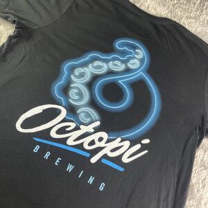 Octopi Brewing Shirt Mens 2XL Black Craft Beer Waunakee Wisconsin Octopus